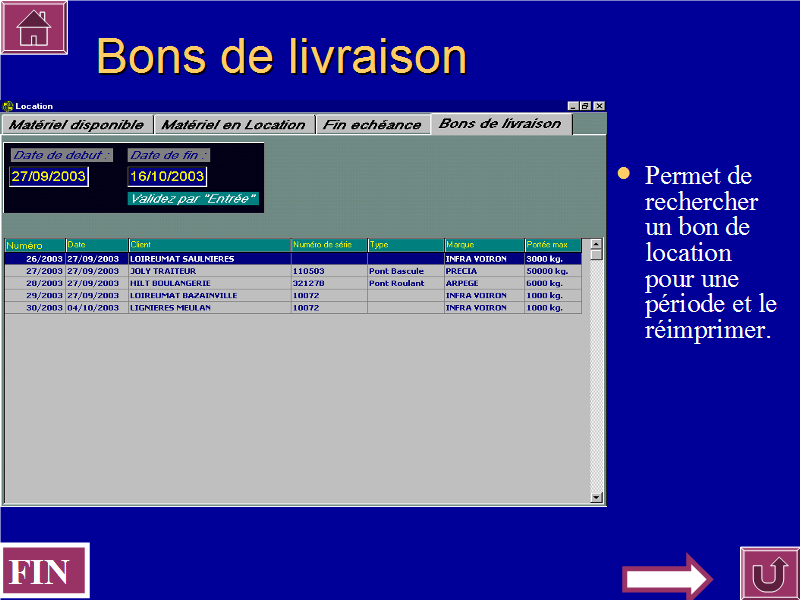 Bons de livraison.