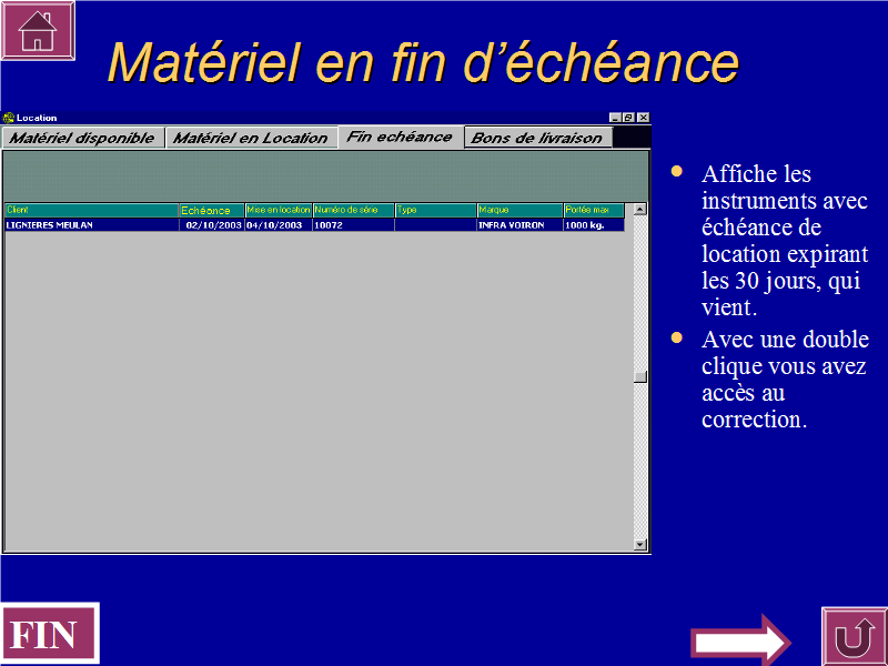 Matriel en fin d'chance