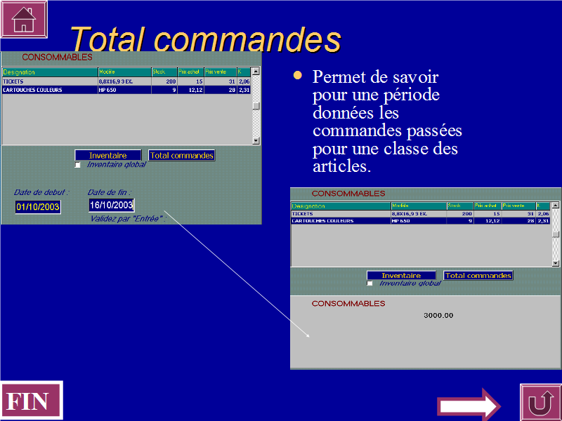 Total commandes